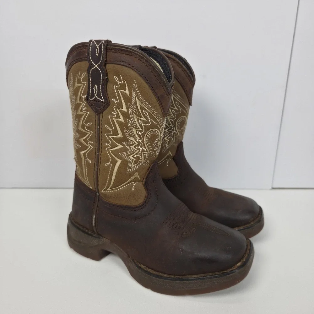 Durango Kids Western Cowboy Boots Size 8.5M Tan / Brown 8